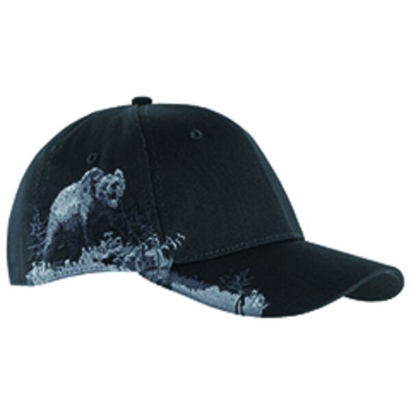 Brushed Cotton Twill Grizzly Bear Cap Thumbnail