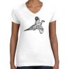 Women's Fine Jersey V-Neck Tee Thumbnail