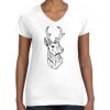 Women's Fine Jersey V-Neck Tee Thumbnail