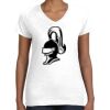 Women's Fine Jersey V-Neck Tee Thumbnail