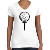 Women's Fine Jersey V-Neck Tee Thumbnail