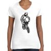 Women's Fine Jersey V-Neck Tee Thumbnail
