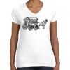 Women's Fine Jersey V-Neck Tee Thumbnail